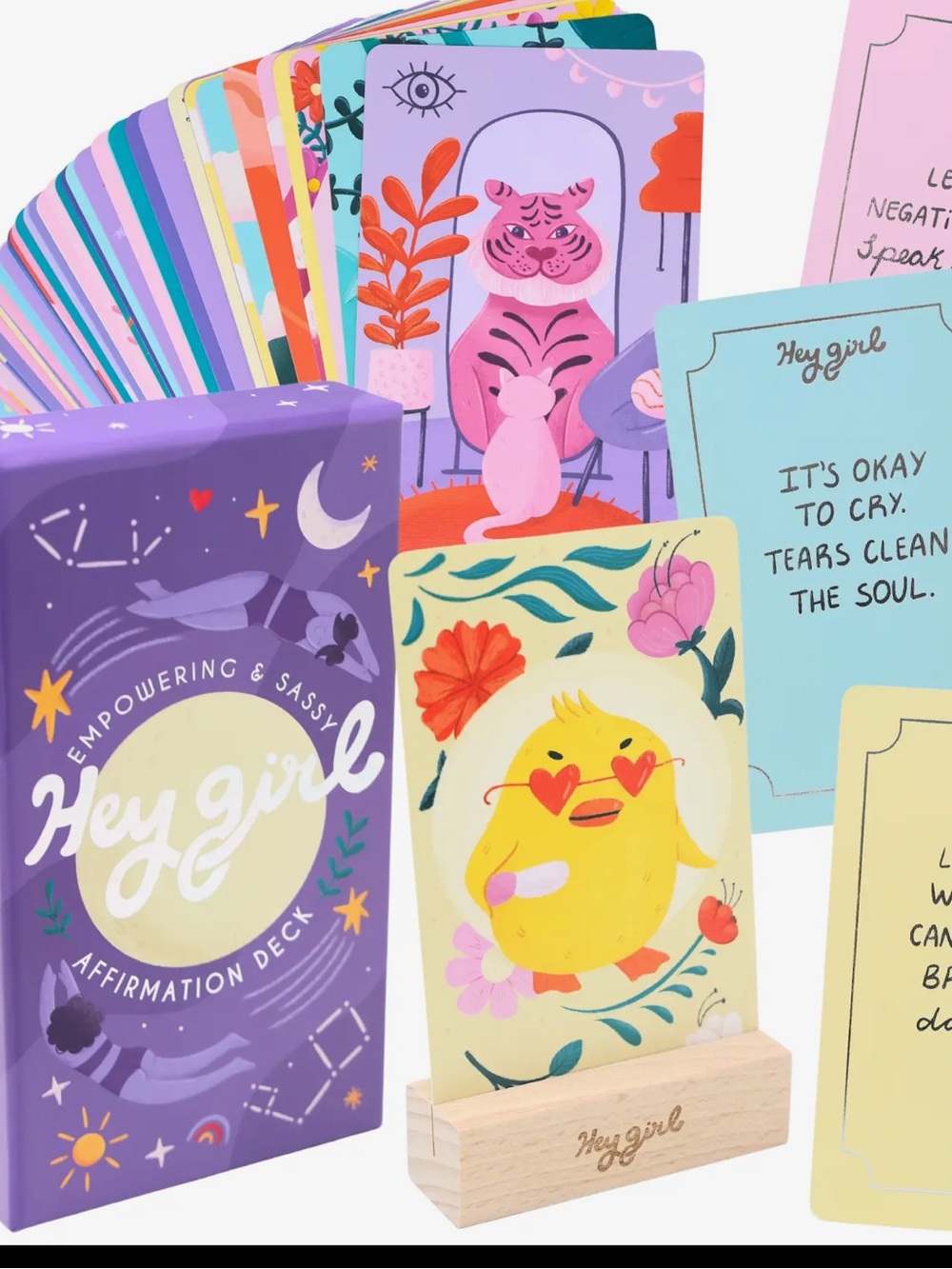 Hey Girl Affirmation Deck - Colorful Positive Cards